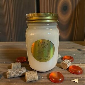 Rustic Woods 16oz Soy Candle • Mahogany Cedar Amber